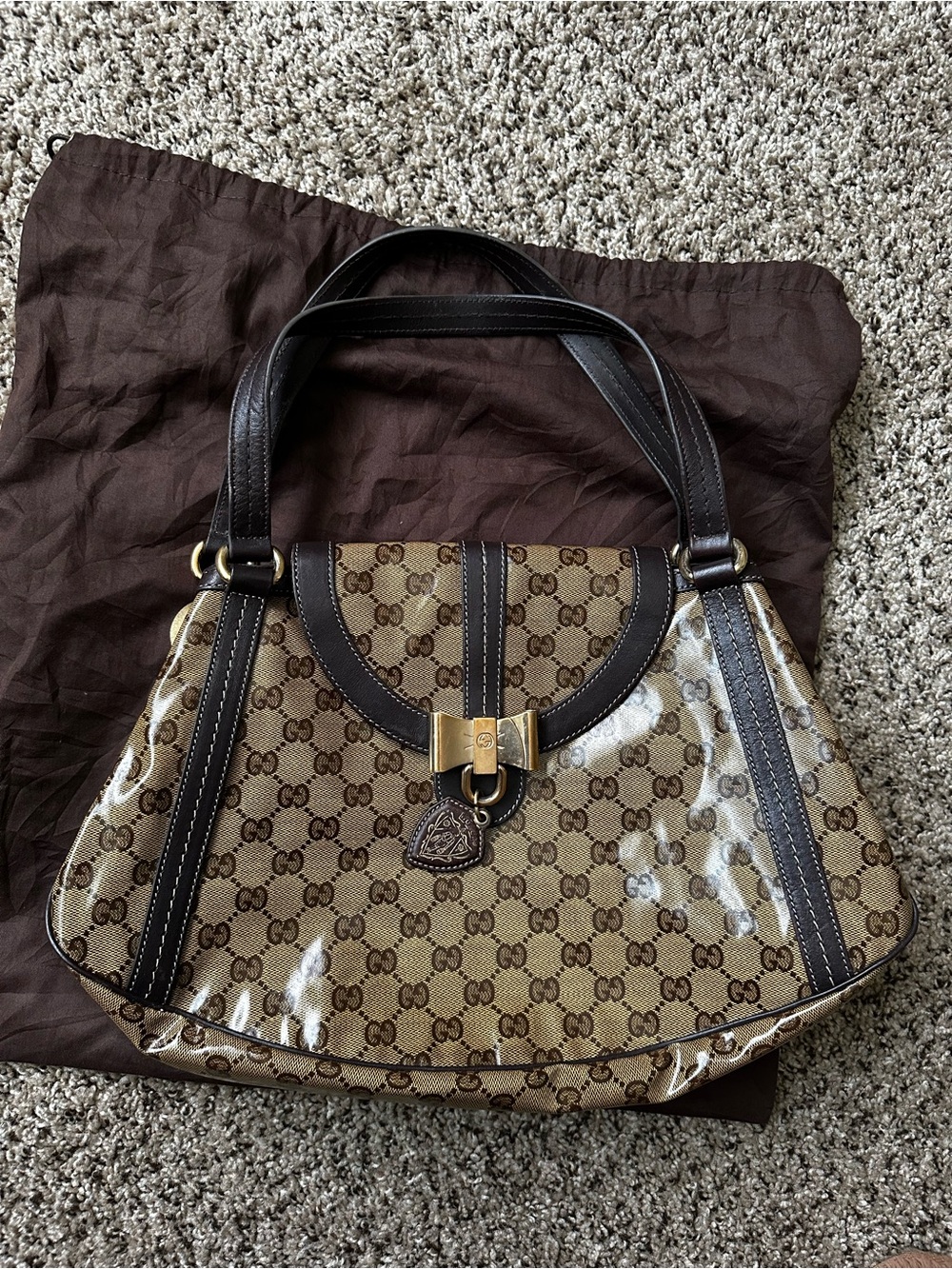Gucci GG Monogram Crystal Duchessa Flap Bag